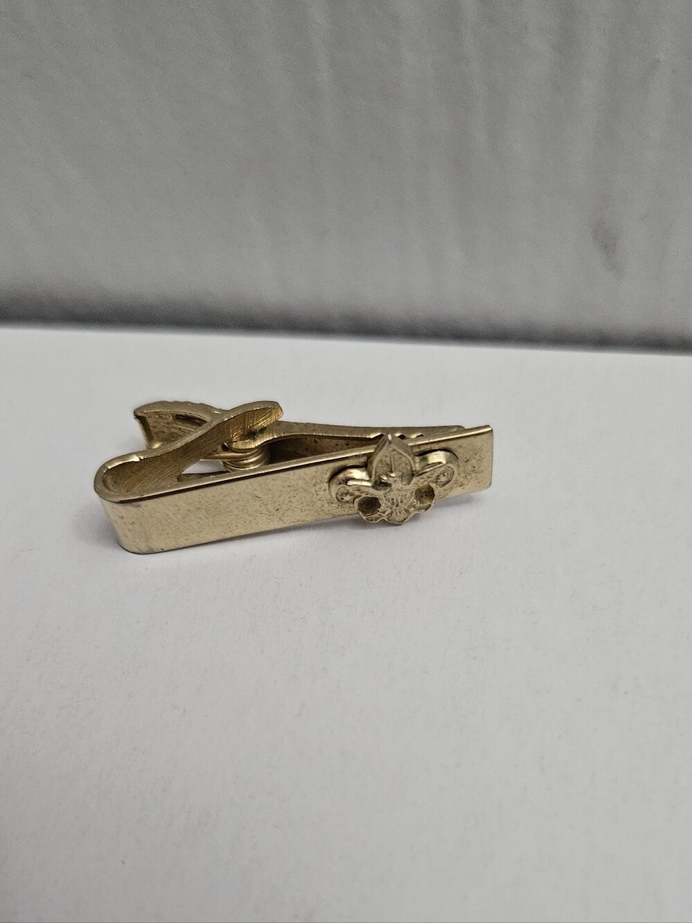 1960s Robbins Co. Gold Tone Boy Scouts Tie Clip Bar